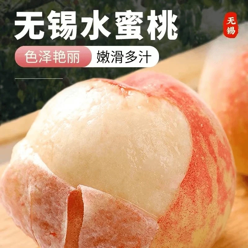 【买1箱送1箱】7-6两正宗无锡阳山水蜜桃白凤湖景300g+8/16只装礼盒