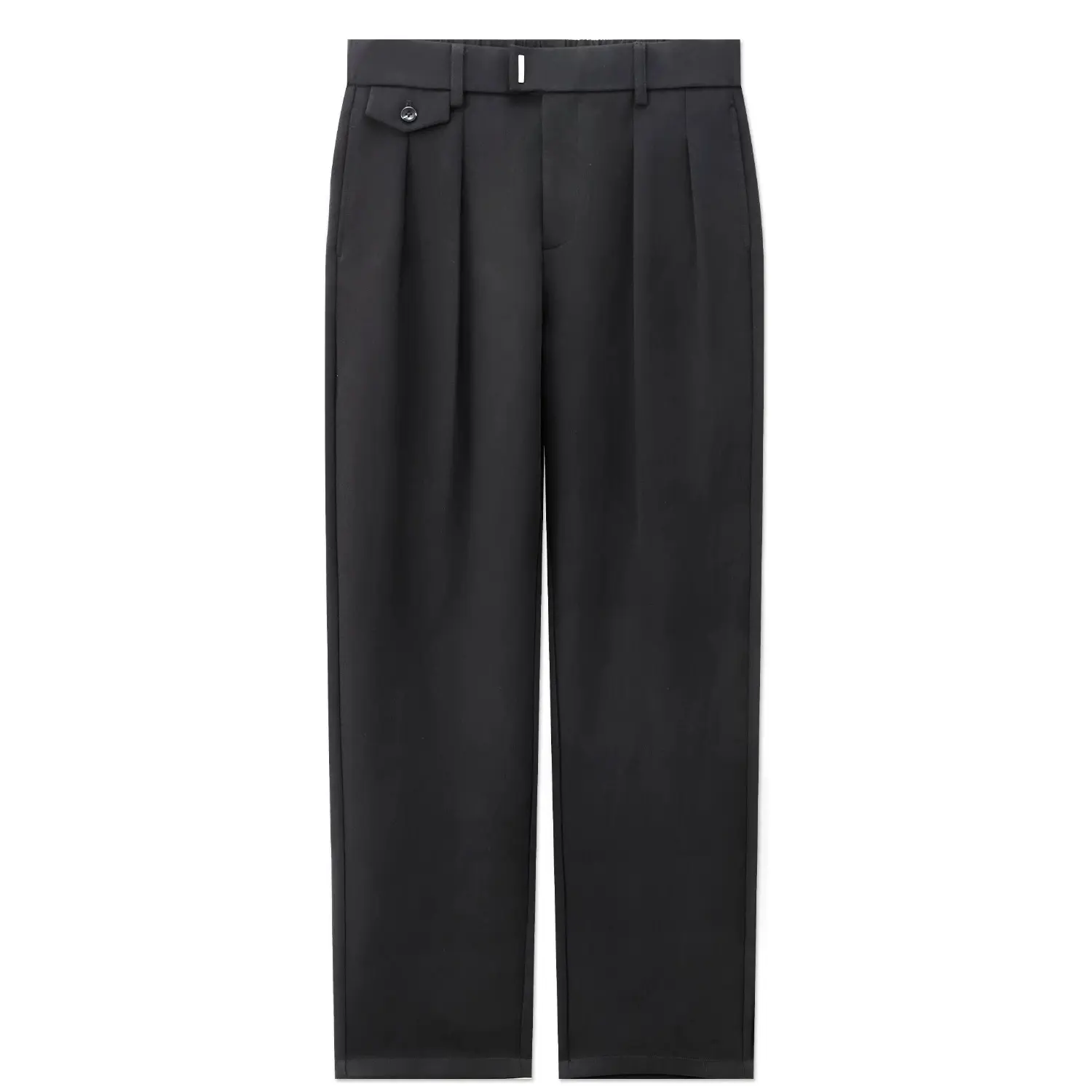 羊毛呢百搭宽松直筒休闲西裤高腰立体剪裁秋季