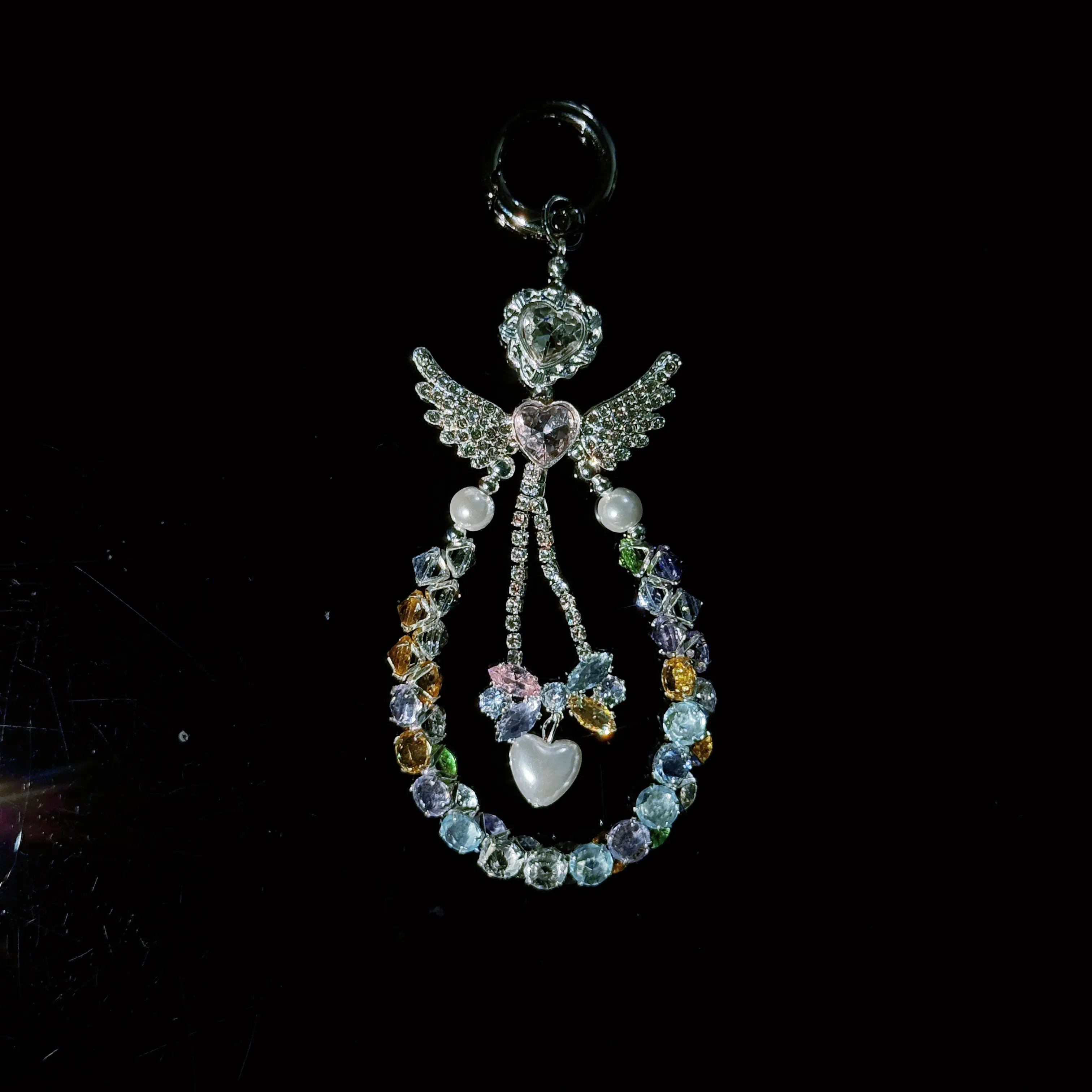 水晶葡萄造型手机链钥匙链包包挂链时尚百搭