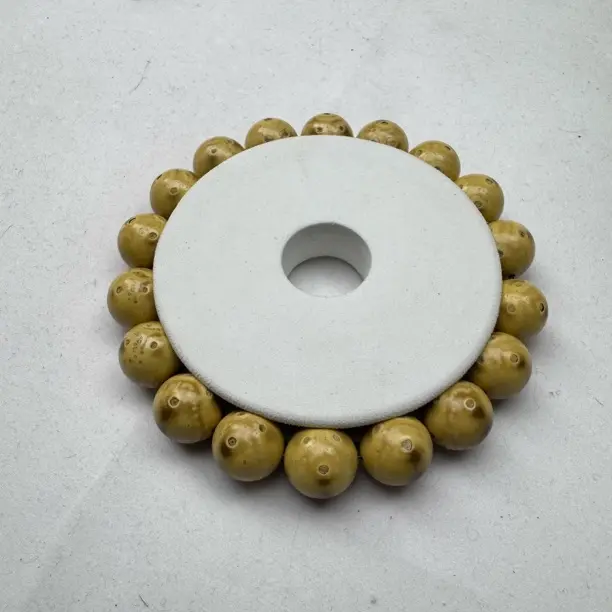 紫金鼠熊猫光珠，精工花皮圆珠单圈