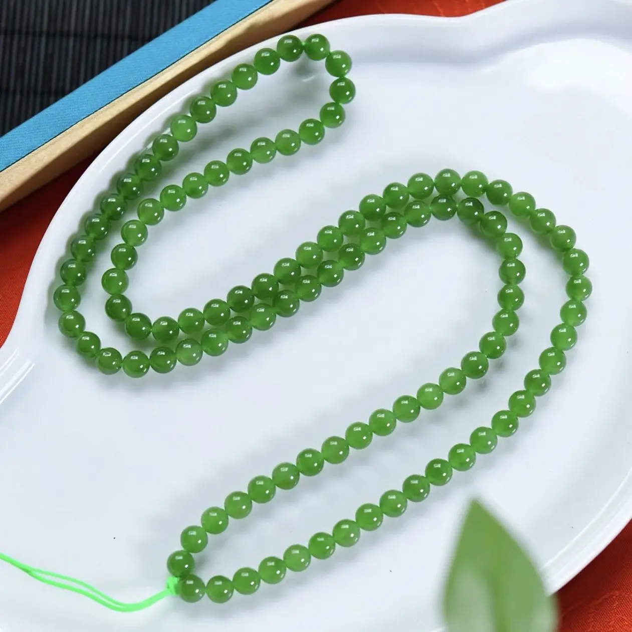 天然碧玉毛衣链卡6mm 多样性发其一