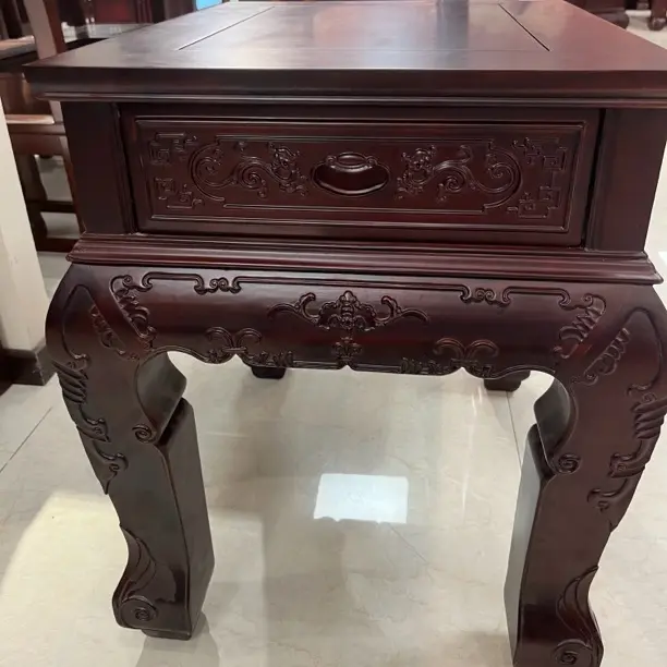 48*60*65古典风格、雕刻,榫卯结构、酸枝色客厅欧式沙发中式边柜