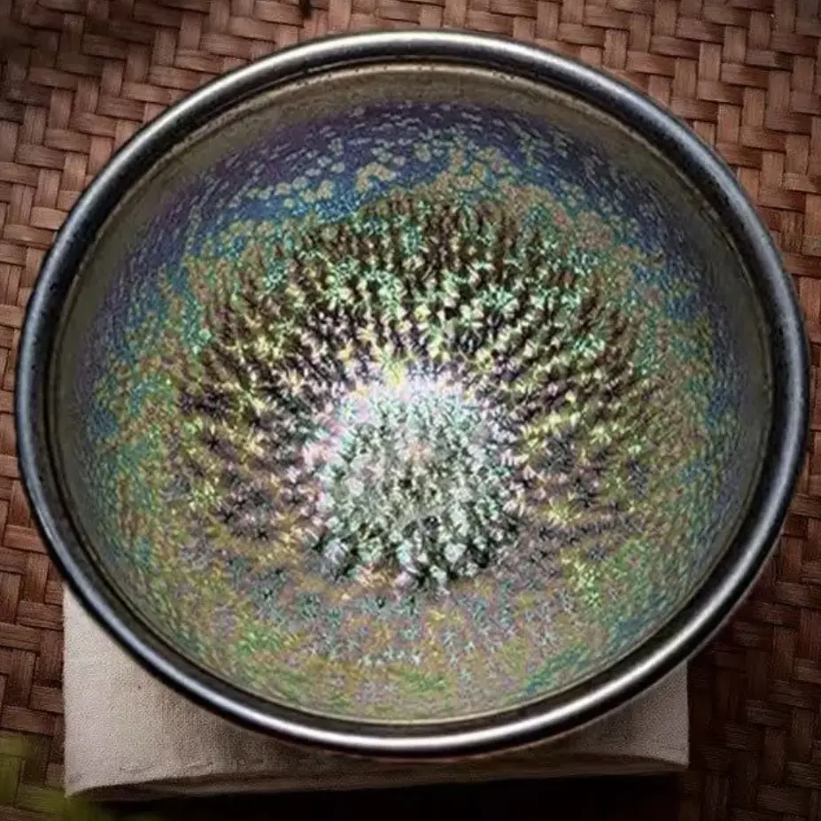 【七彩彩钻窑变配礼盒】建盏将军杯高档茶盏主人杯