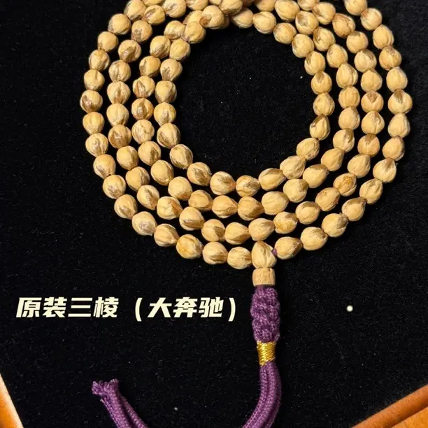 精挑高货原桩三棱（大奔驰）柏香籽脖挂长串