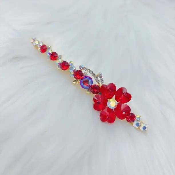 孤品十公分两片弹 施华洛盘发夹 宠粉款