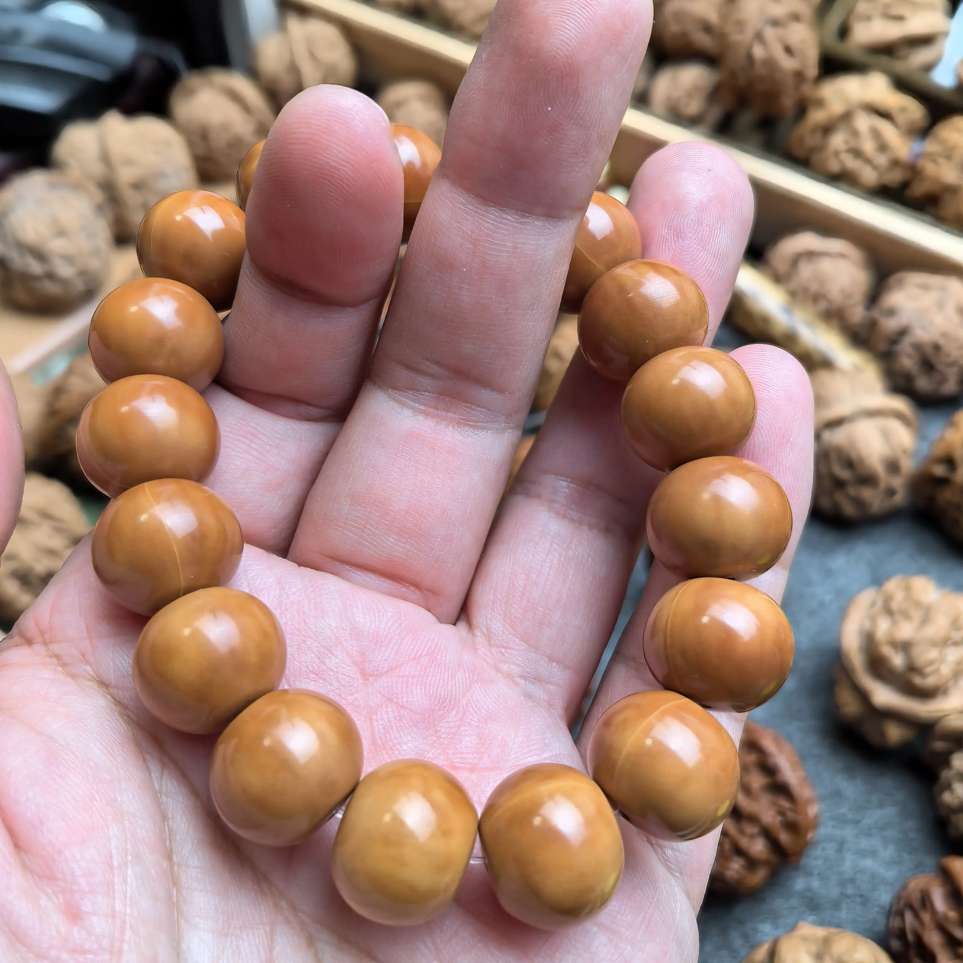 精雕老型全品猴头核桃手串男女款盘玩佛珠串