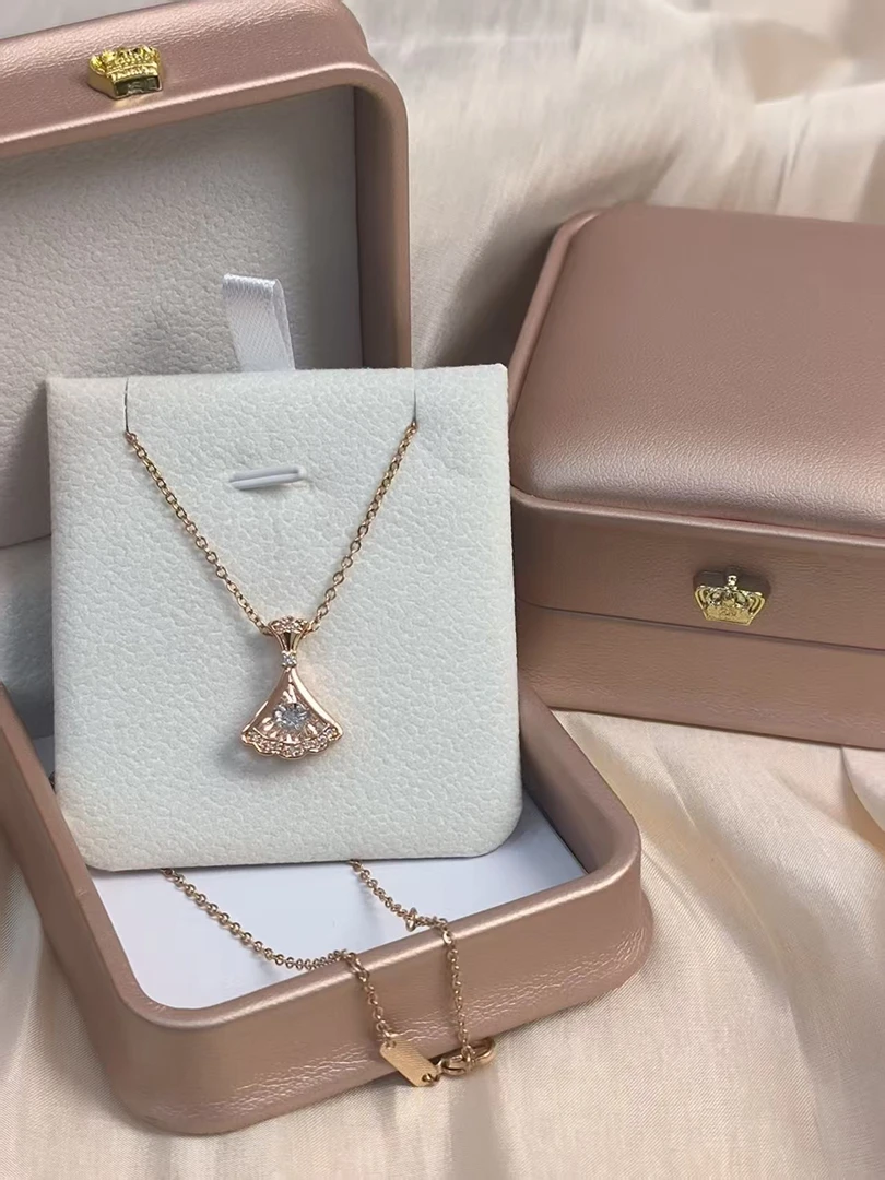 合金项链 合金项链 银杏叶项链（粉1）