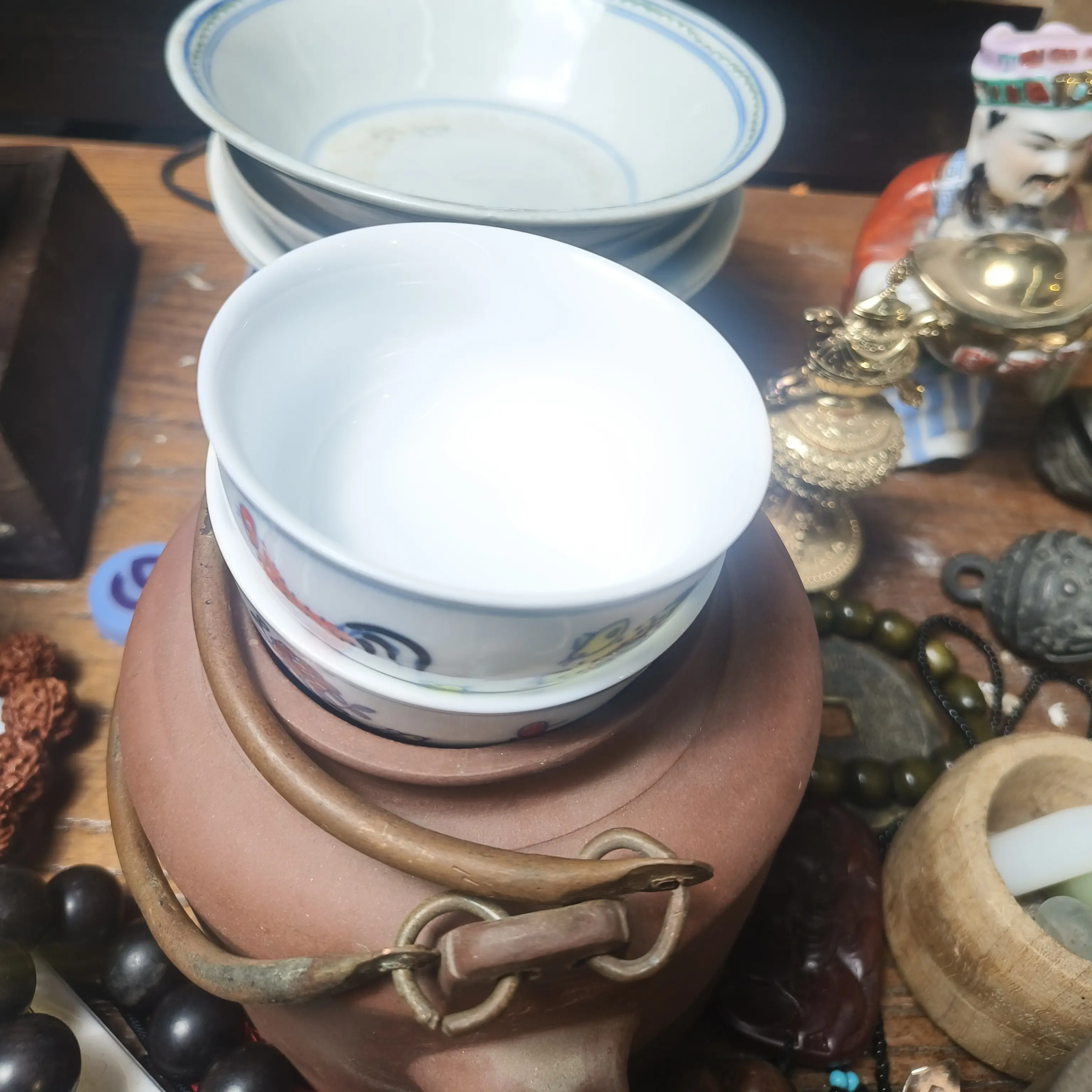 新中式鸡缸杯陶瓷家用主人茶杯