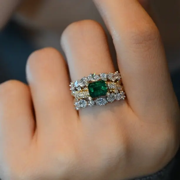 木佐GRS1.15ct哥伦比亚祖母绿戒指