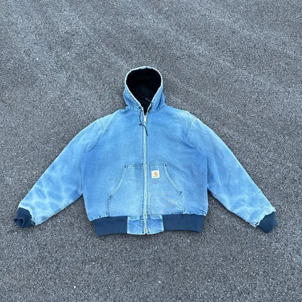 Vintage卡哈特J03 NVY连帽夹克尺码：XL 衣长67 胸围130