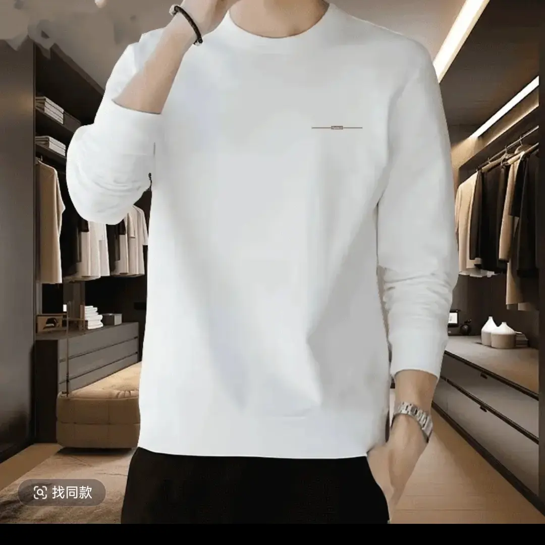 【拍一发五】秋冬季男士圆领长袖卫衣宽松加厚休闲时尚百搭上衣T恤