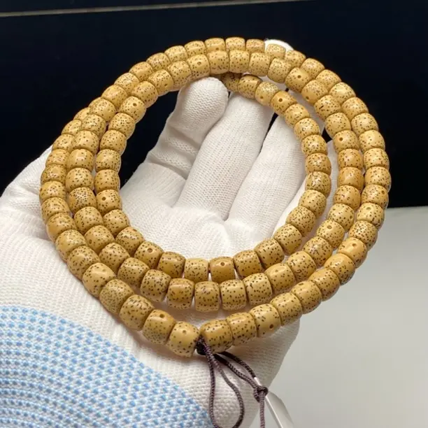 海南原生态陈籽8-7直切桶珠16年料子高油高密直切正月108脖挂DD18