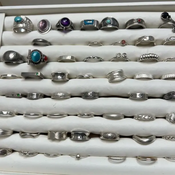 足银戒指 足银999民族风特色时尚气质戒指手工