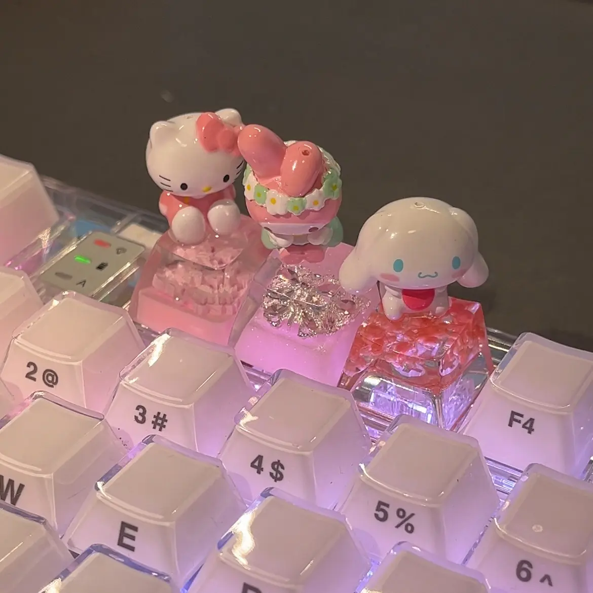 定制三丽鸥键帽 预售15天发货 定制款式 kitty美乐蒂 玉桂狗 按键