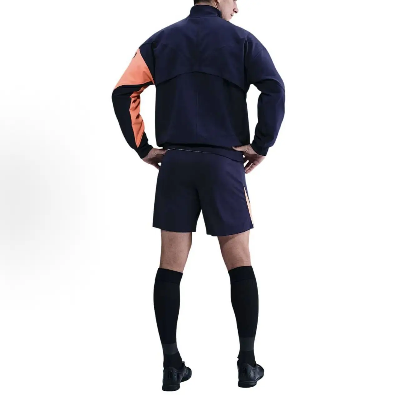 巴塞罗那俱乐部风格足球运动外套秋冬防风防水保暖刺绣款