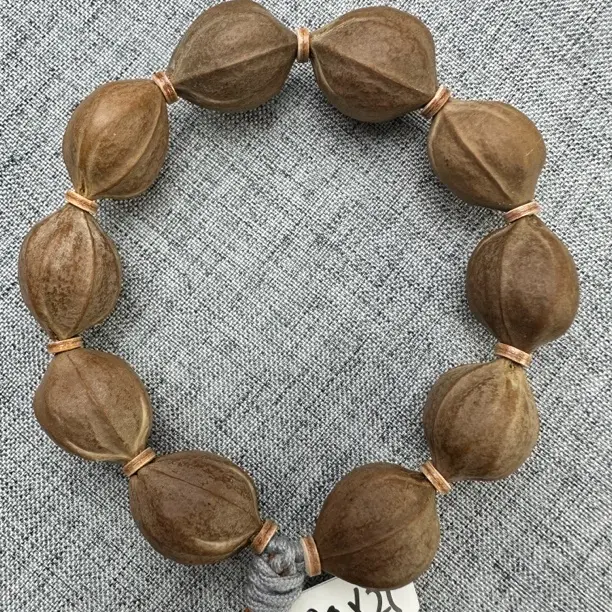 20X25 梅林老树铁核三花鲨鱼背文玩手串