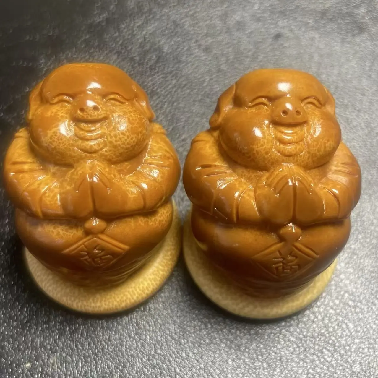 橄榄核雕刻福猪手把件文玩手工老料作品手持