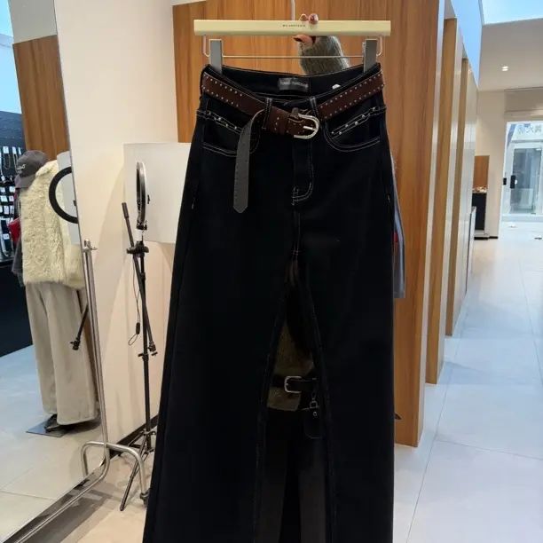 高腰显瘦加绒微喇牛仔裤女秋冬通勤百搭长裤