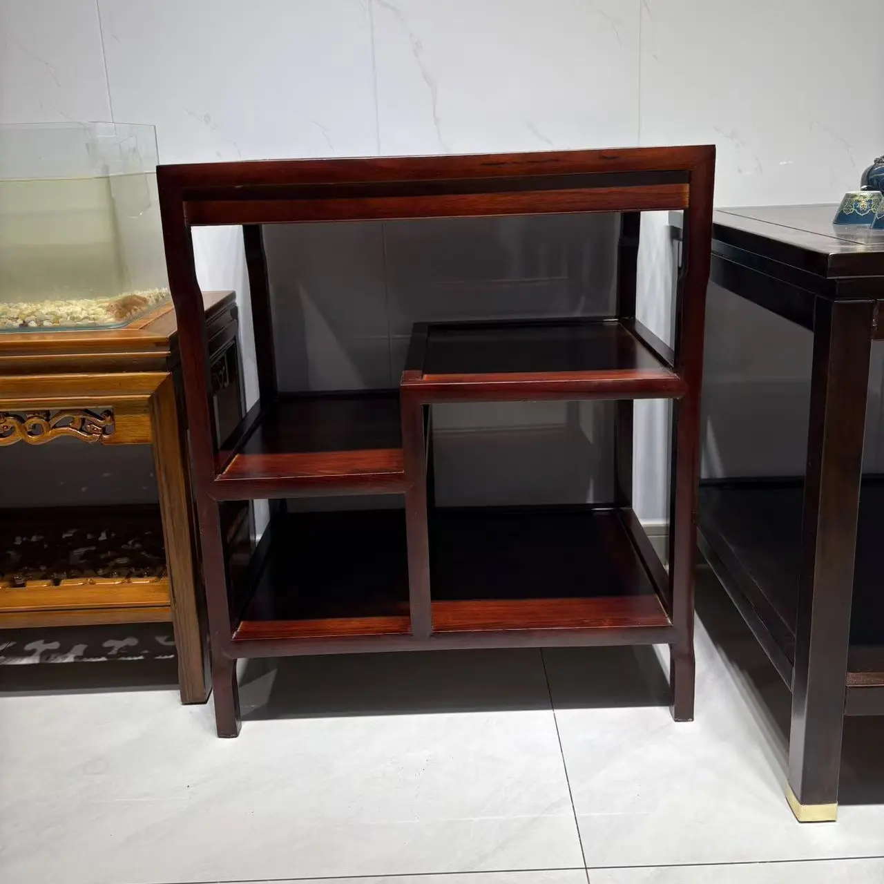 小格子置物架小书架储物架盆景架茶几长60宽40高70库存特价款小桌