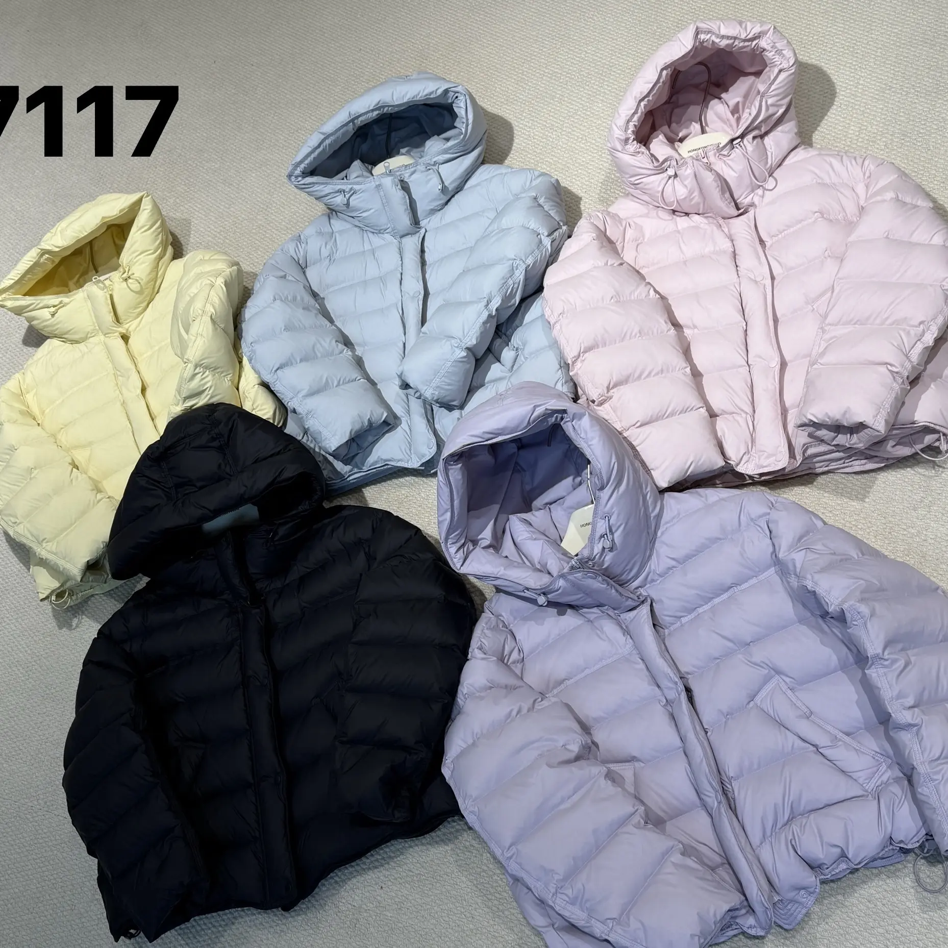 7117星空少女短款白鸭绒冬季新款保暖外套女韩系简约百搭