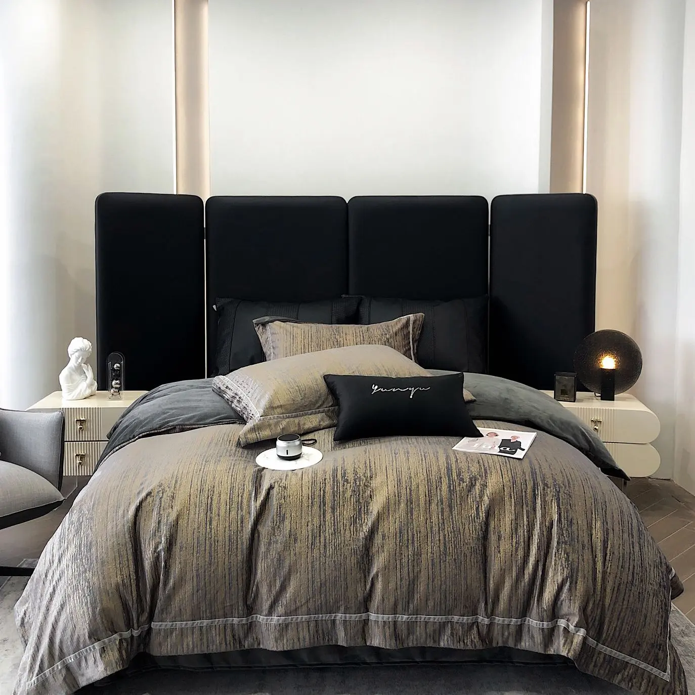 秋冬新款烫金工艺奢华保暖绒质四件套