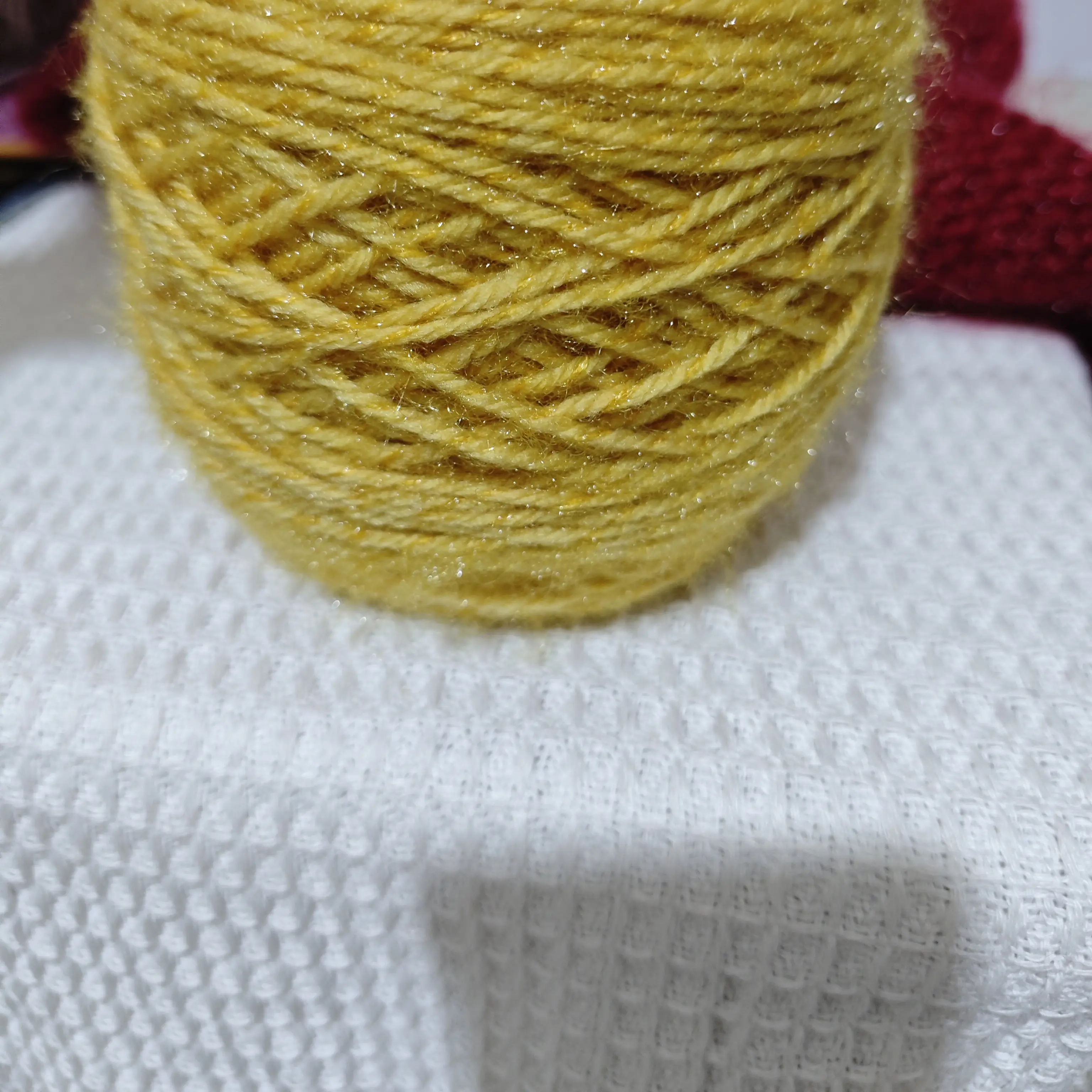 松鼠绒毛线编织帽子围巾材料包非成品要自己编织姜黄色