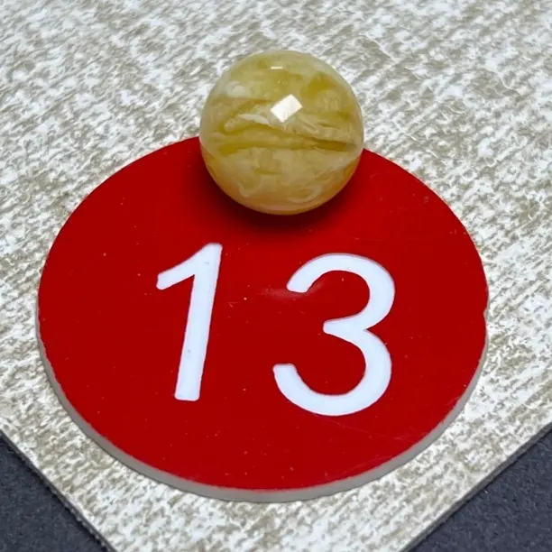 天然原矿蜜蜡虎皮纹圆珠 尺寸12.8mm微瑕疵