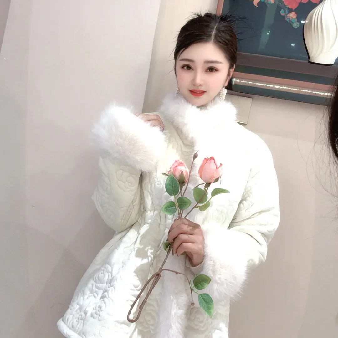邑夏公主玫瑰提花名媛风气质保暖可外穿冬季女士家居服