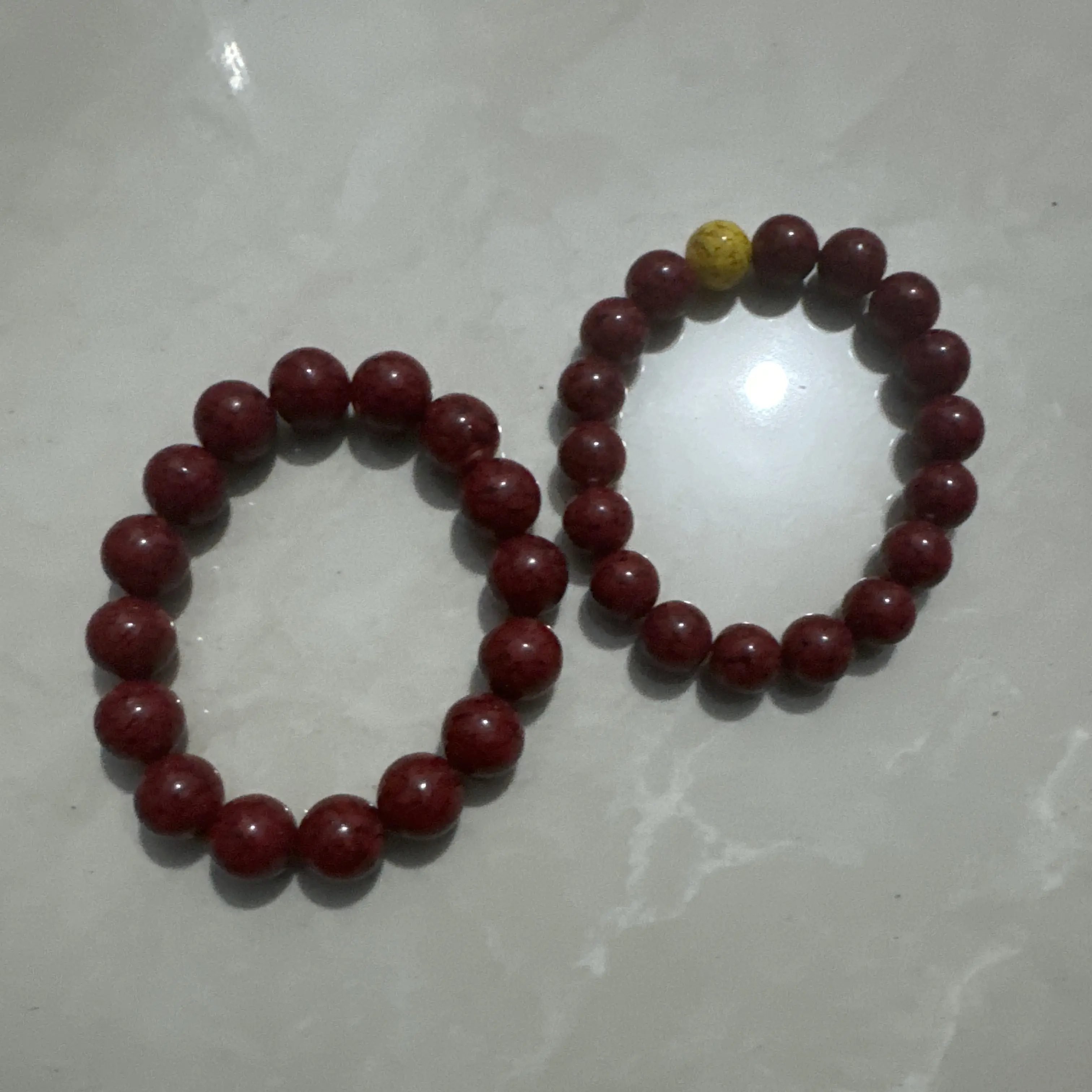 天然辰砂天然辰砂高含量紫金砂朱砂手串男女情侣款本命年护身符