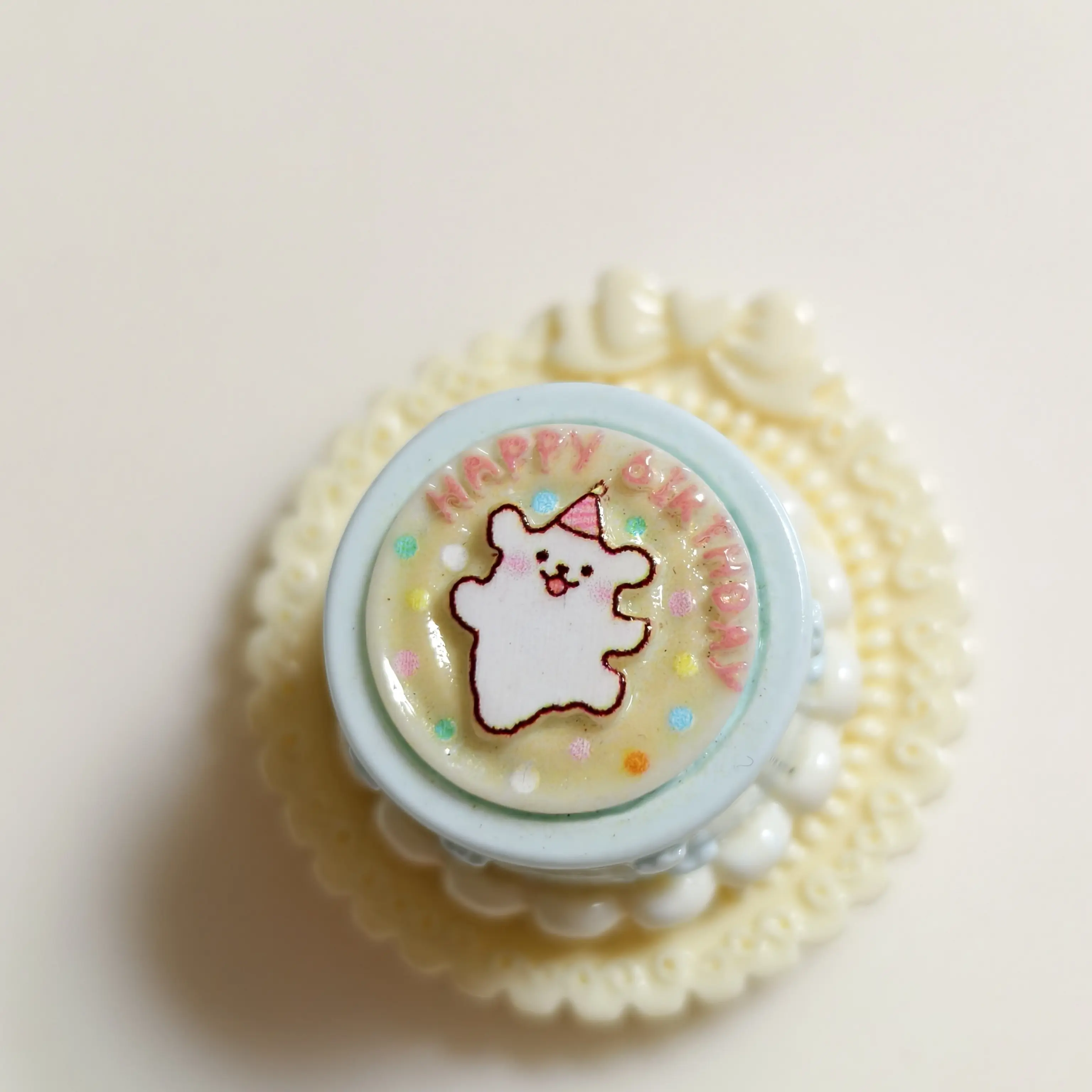 超迷你卡通立体kitty蛋糕食玩树脂