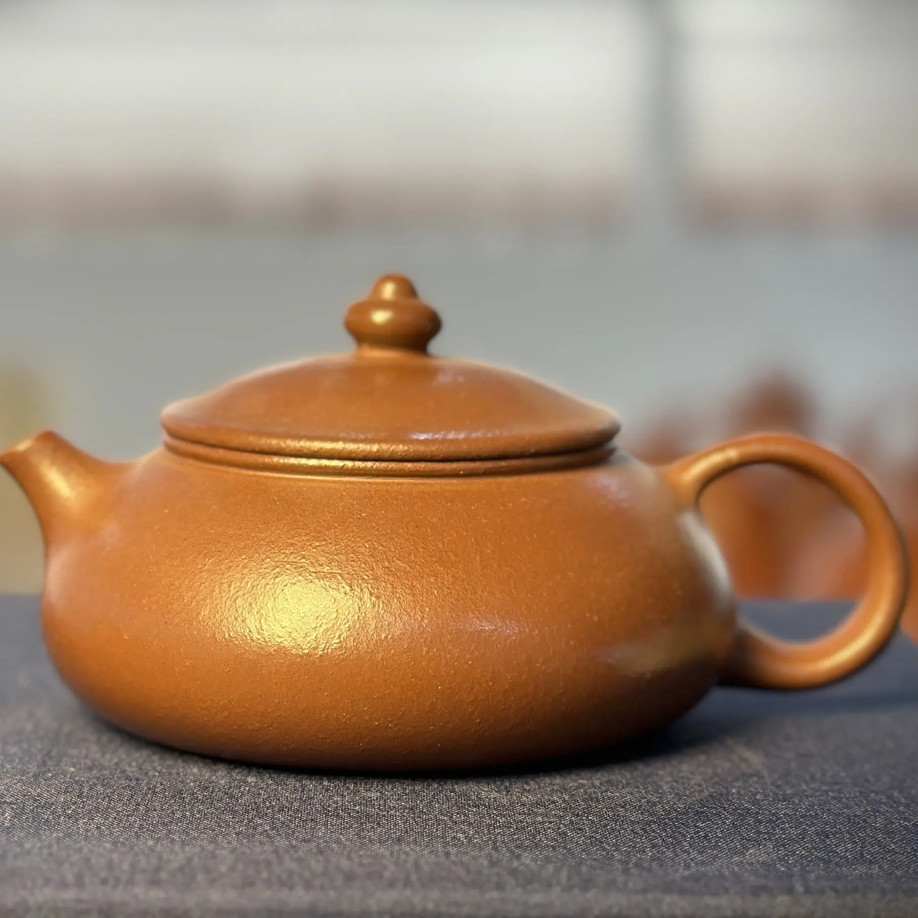 原矿紫泥手工茄紫寒江紫砂壶