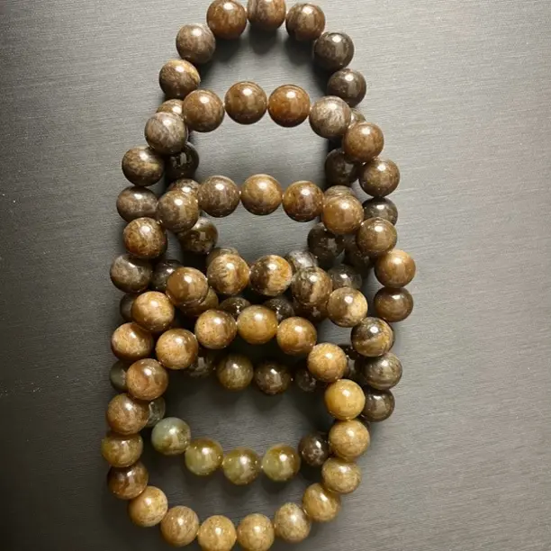 新疆和田玉且末糖麻糖圆珠手串原石打磨男女款多样性发一