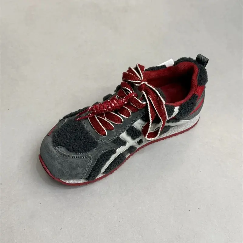 百搭时尚网红ins潮流厚底加绒德训鞋5923