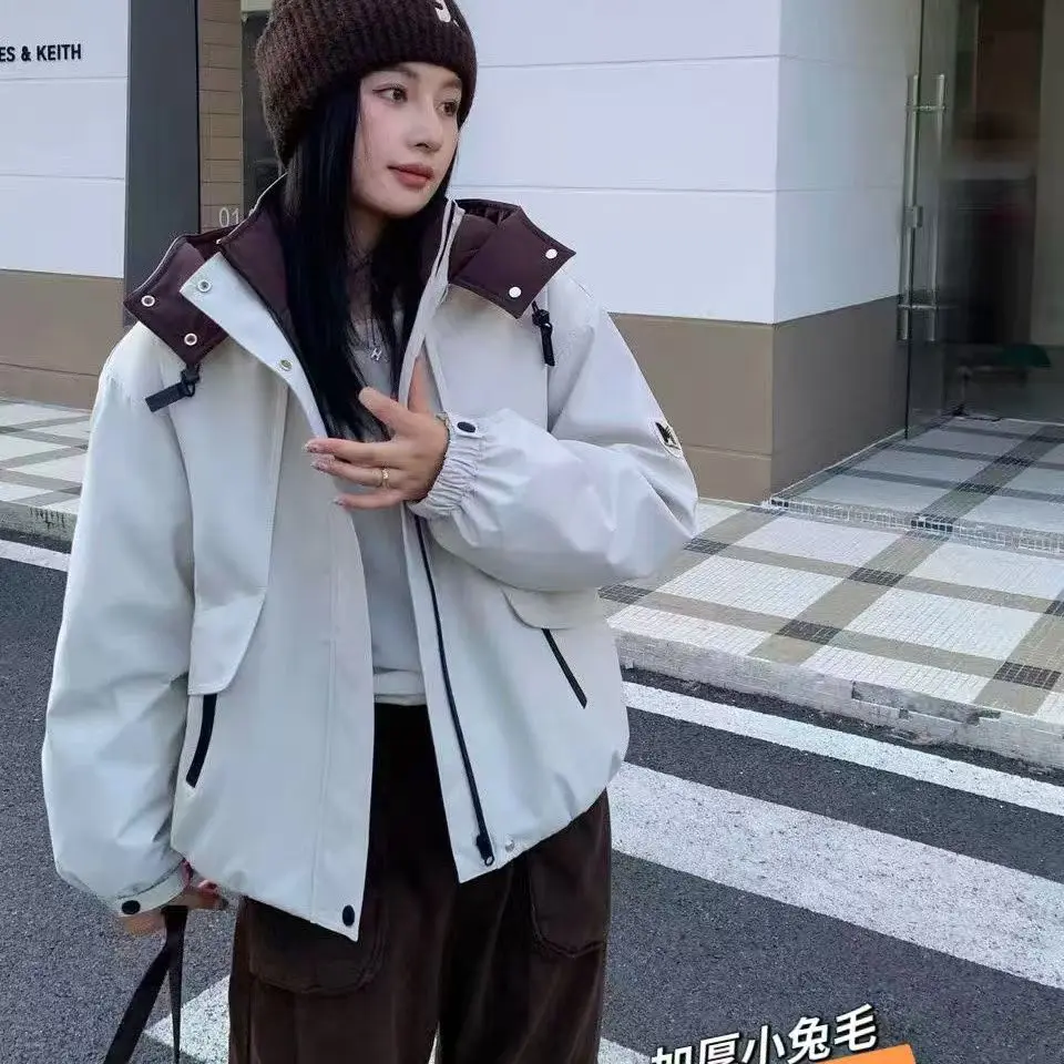 菲玥家三防保暖加厚羽绒冲锋衣外套6878