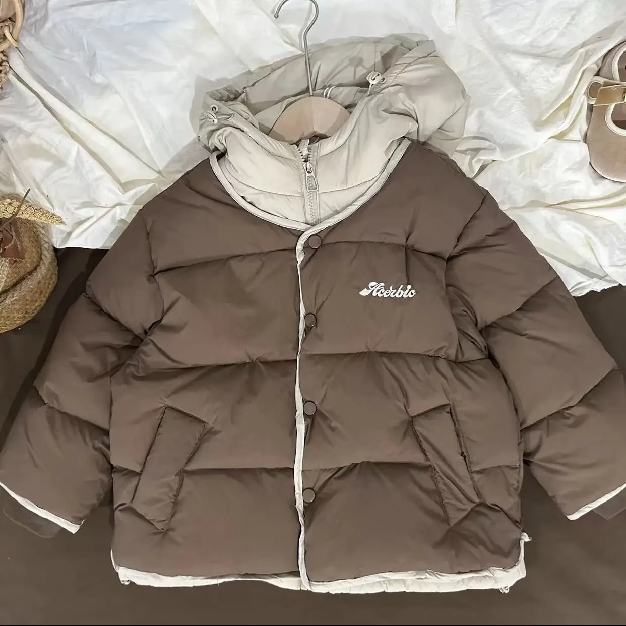 羽绒服新款拼色款羽绒服时尚秋冬F05