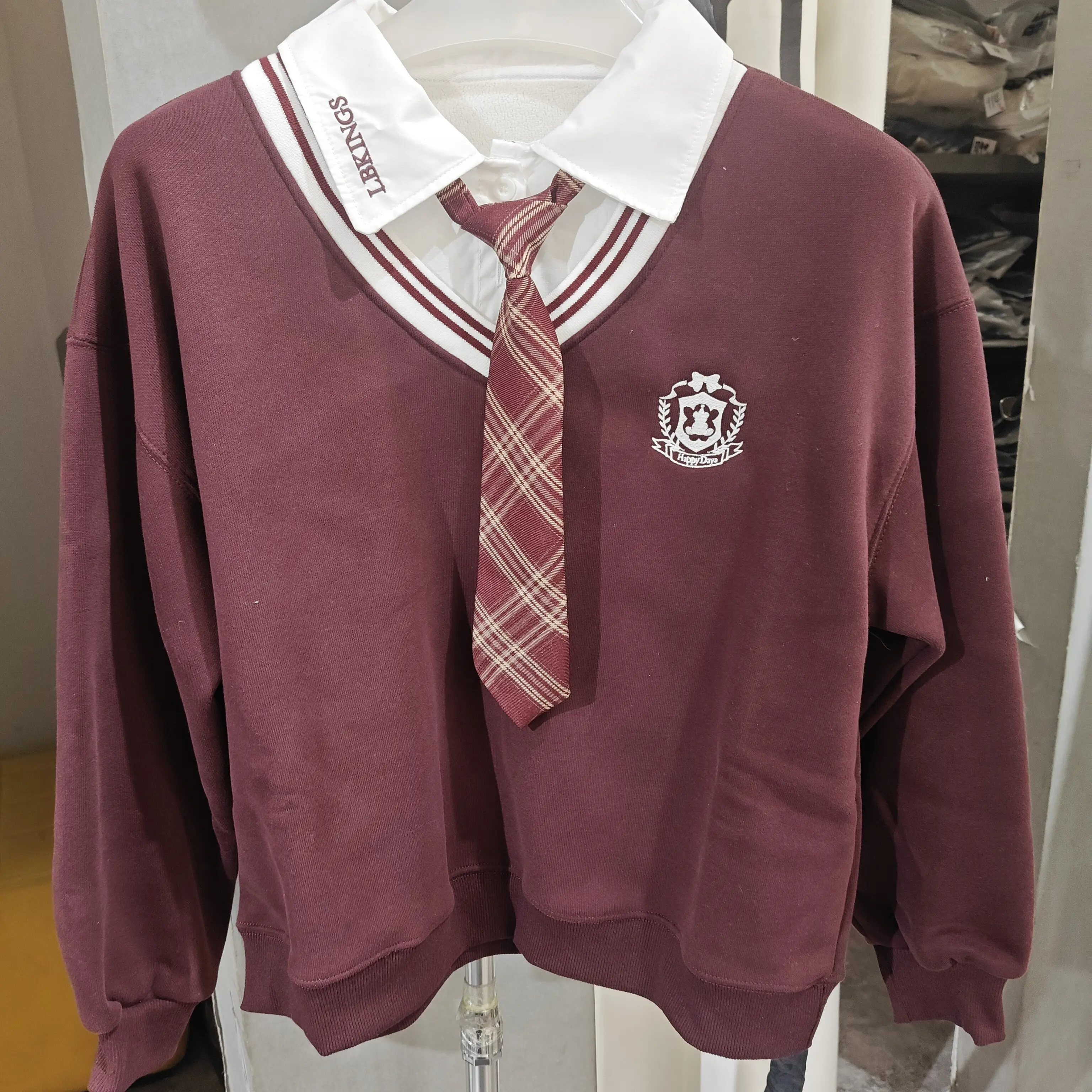 秋冬新款加绒加厚假两件女士卫衣上衣