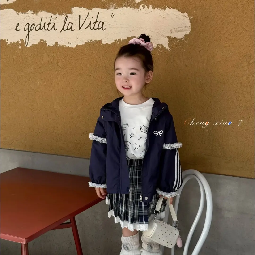 【橙小七】女童秋季格纹半身裙