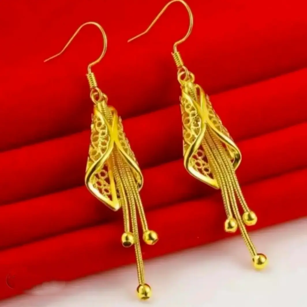 钛钢耳饰 【夏日鸣蝉流苏】复古风气质百搭耳吊精美耳环时尚长款