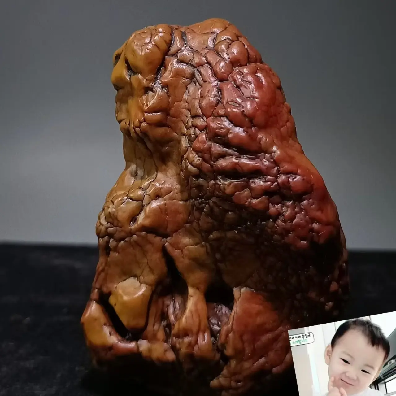 蒙古沙漠漆奇石原石把件居家观赏摆件