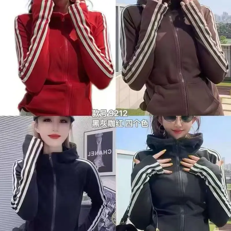 HJ家德绒连帽卫衣女秋冬新款韩版长袖时尚休闲百搭显瘦9212