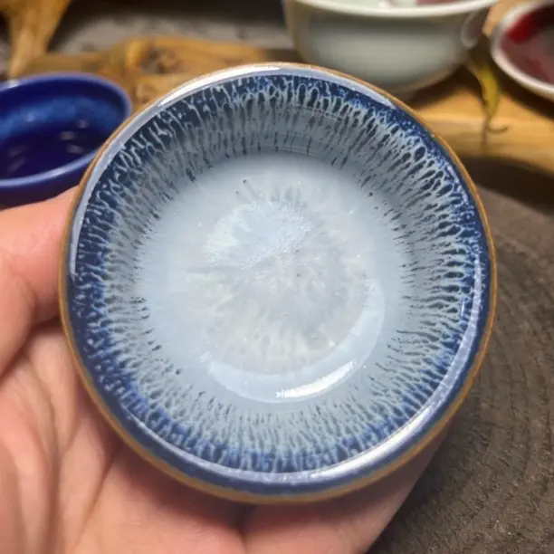 纯手工陶瓷制作原创流釉茶盏