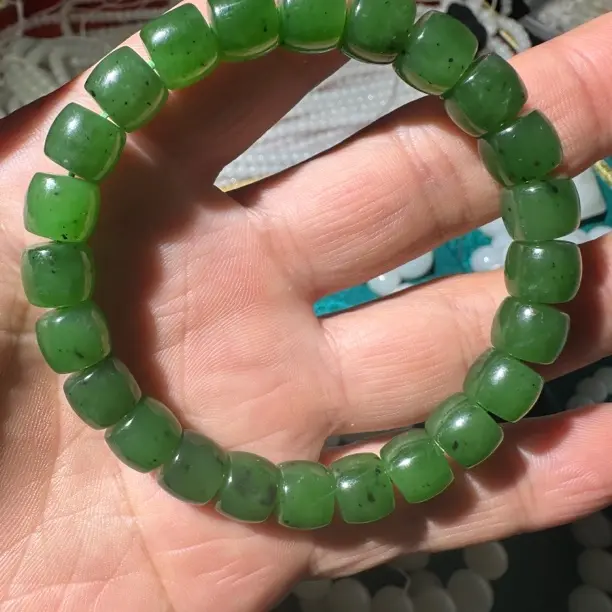 老型珠直切手串辣阳绿满绿单圈卡9