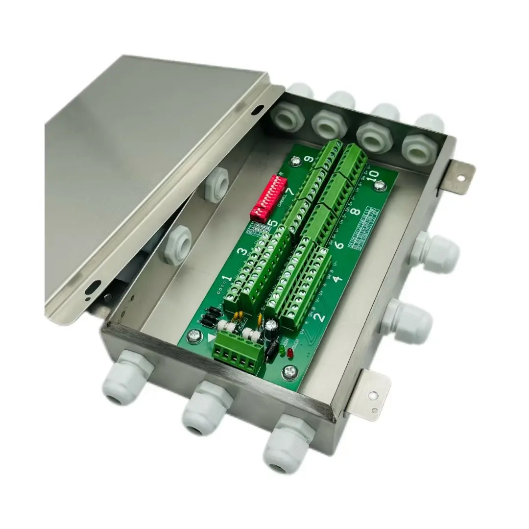 不锈钢数字款地磅接线盒4/6/8/10线通用