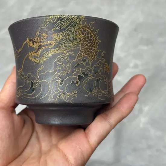 宜兴紫砂主人杯瑕疵处理介意勿拍