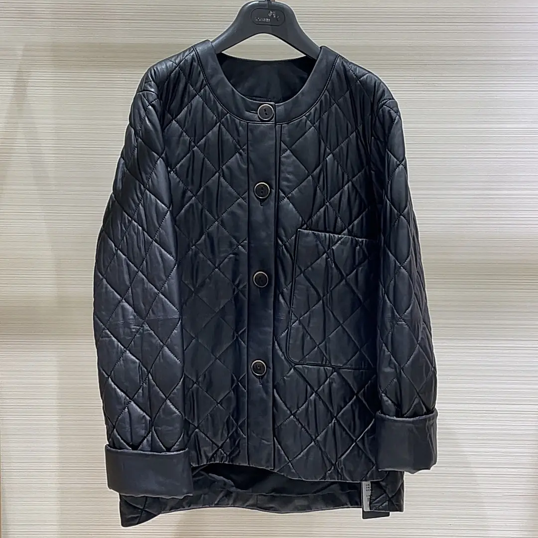 领姿小香款绵羊皮羽绒服