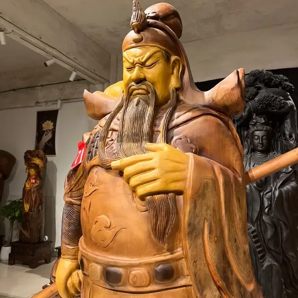 武财神横刀关二爷办公室落地摆件