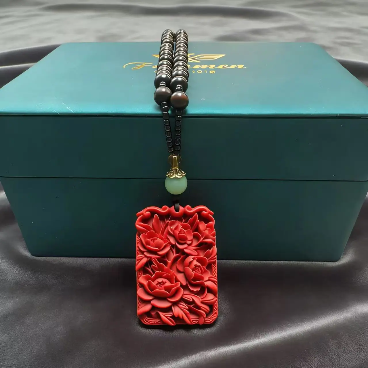【鑫华甄选】牡丹花女款花开富贵吊坠LHB