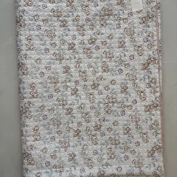 田园风绗缝天丝棉透气四季通用枕套印花