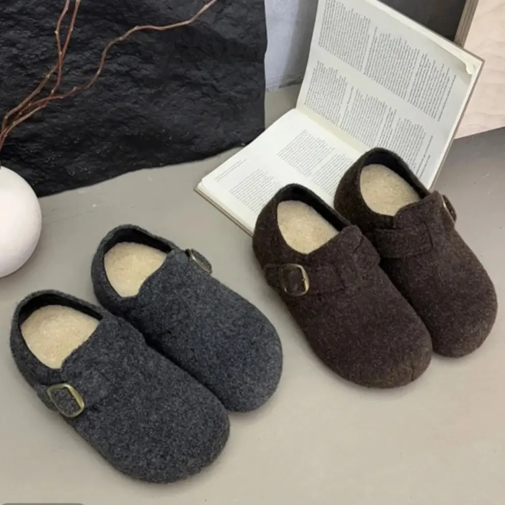 内增高小个子加绒保暖棉鞋毛毛鞋低帮休闲鞋