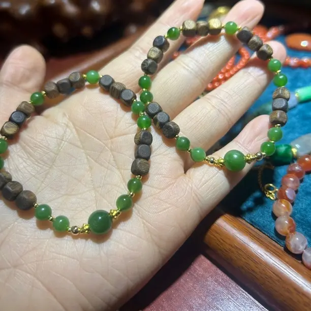 碧玉手串➕沉香时尚手串